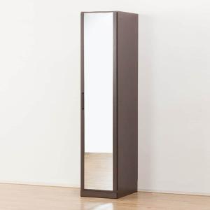 ニトリ タワーチェスト&ミラー付きワードローブ(アーデル)2点セット ニトリ ミラーワードローブ(アーデル2 40M-L DBR) : ニトリ
