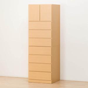 【ニトリ】タンス⚫︎ポルテシリーズD80DC⚫︎ ニトリ タワーチェスト(ポルテD 80TC MBR) たんす タンス 衣類