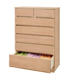 ニトリ 総桐製洋風チェスト 柿渋仕上げ (幅75-7段 MR) タンス