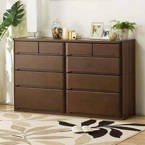 ニトリ 天然木 ローチェスト(KW-301 120-4 LBR) タンス : ニトリ