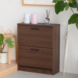 ニトリ（NITORI） ナチュラルなデザインの3段薄型シューズBOX（MBR