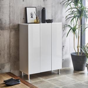 ニトリ（NITORI） シューズボックスリアル ロータイプ(幅75.2cm GY