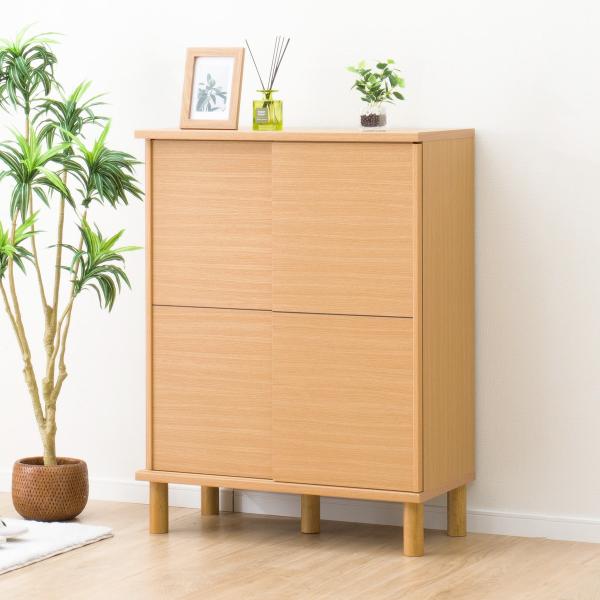 シューズボックス(HKD80 LBR) 下駄箱 ニトリ期間限定：4/6迄