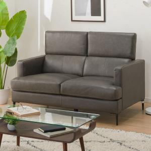 2人掛けソファ 本革(一部合成皮革)タイプ (サザーラC2 DGY) ニトリ