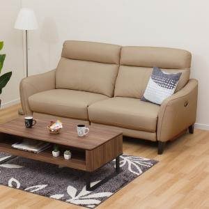 ニトリ（NITORI） 2人掛け 右電動リクライニングソファ(LS05 革 SK GR