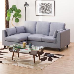 布張りコーナーソファ(フェイ2 GY) ニトリ 『配送員設置』 『5年保証』