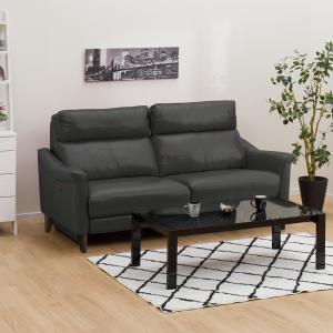 ニトリ（NITORI） 2人掛け 右電動リクライニングソファ(LS05 革 SK GR