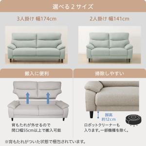 3人掛けソファ 布張りタイプ (MK02 KD...の詳細画像5