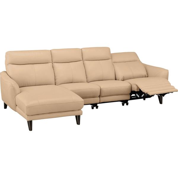 ソファー ソファ 電動本革カウチソファ (アネーロ RC スタンダードタイプ NB BEアームレスソ...