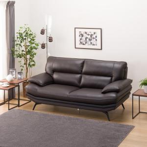 NITORI ニトリ 2Pワイドソファ、本革、幅195cm Used/キレイ