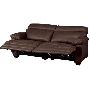 【美品】レザーソファ ソファベッド ブラック リクライニング ニトリ ニトリ ソファー ソファ 傷・汚れに強い合成皮革 3人掛け電動