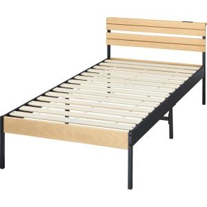 ニトリ（NITORI） すのこセミダブルベッドフレーム(XB101 LGY/BK