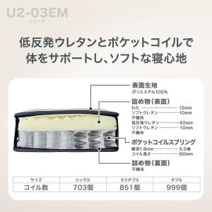 シングル マットレス(U2-03 EM) ニト...の詳細画像2