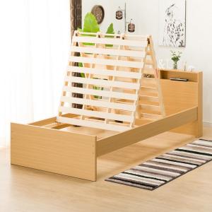 ニトリ（NITORI） クイーン 棚・サイド収納付きベッドフレーム(NS-003