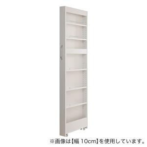 ニトリ（NITORI） 棚9段 頑丈すき間ワゴン (幅10×奥行45cm WH