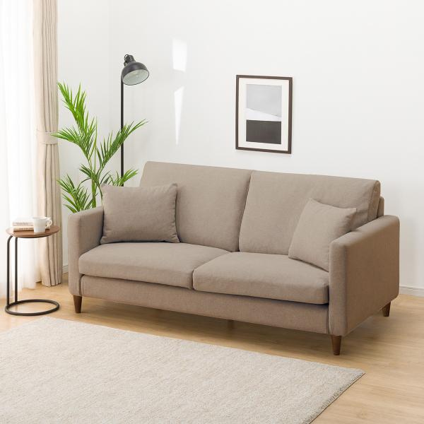 ソファー ソファ 布張り3人掛けソファ 木脚タイプ(ミディアムタイプ/スリム肘 MS02 BE/MB...