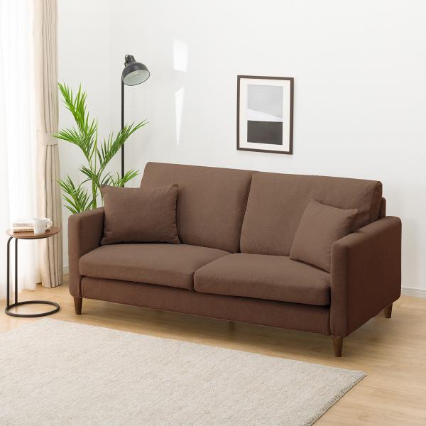 ソファー ソファ 布張り3人掛けソファ 木脚タイプ(ミディアムタイプ/スリム肘 MS02 BR/MB...