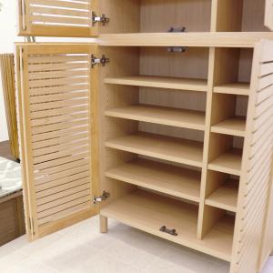 天然木工芸突板シューズボックス(80H NA)...の詳細画像2