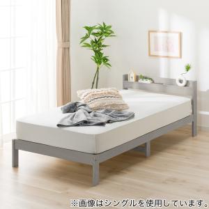 ニトリ（NITORI） セミダブルベッドフレーム(WD101 SL 棚・コンセント