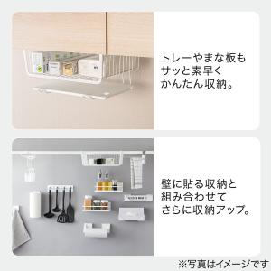 吊り戸棚バスケットフック付き(FLAT ホワイ...の詳細画像3