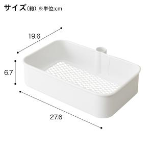 スチールワゴン トロリ用 回転バスケット(ホワ...の詳細画像1