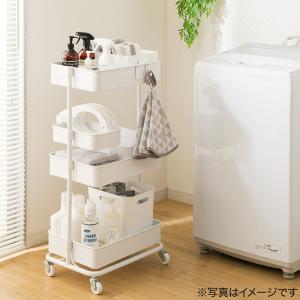 スチールワゴン トロリ用 回転バスケット(ホワ...の詳細画像3