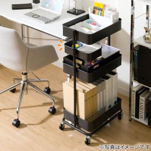 スチールワゴン トロリ用 回転バスケット(ブラ...の詳細画像4