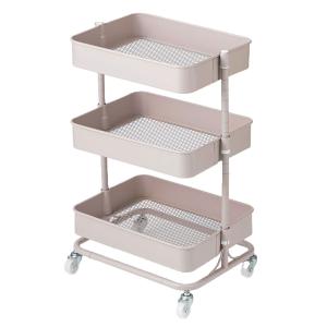 高さ調節ができるスチールワゴン コンパクト モカ(DHトロリ4 コンパクト モカ) デコホーム ニトリ