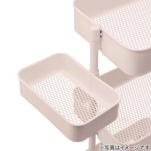 スチールワゴントロリ用回転バスケット(モカ) ...の詳細画像5