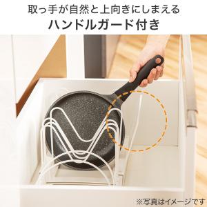 伸縮ザル・ボウル・フライパンスタンド 伸縮幅3...の詳細画像4