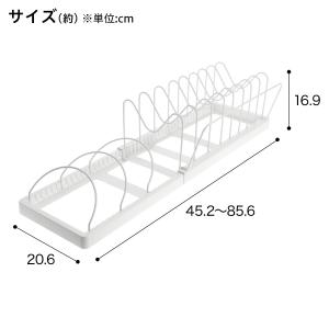 伸縮ザル・ボウル・フライパンスタンド 伸縮幅4...の詳細画像1