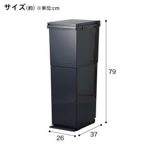 分別ダストボックス スリム パッキン付 (ペダ...の詳細画像1