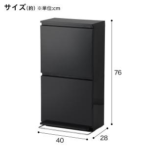 分別ダストボックス ワイド (ペダル2段 40...の詳細画像1