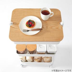 すべりにくい木製ふたトレー スチールワゴントロ...の詳細画像4