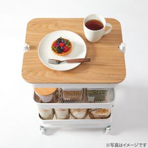 すべりにくい木製ふたトレー2 スチールワゴント...の詳細画像3