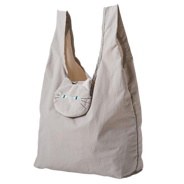 エコバッグポーチ付き(デコネコ グレー) ニトリ  デコホーム