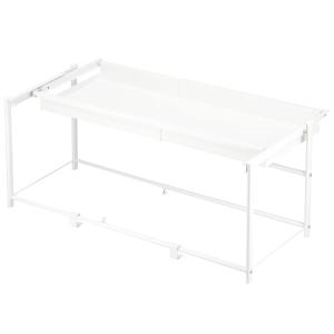 シンク下引き出し用スライドラック 幅46〜74cm (ホワイト) ニトリ スチール 伸縮 工具不要