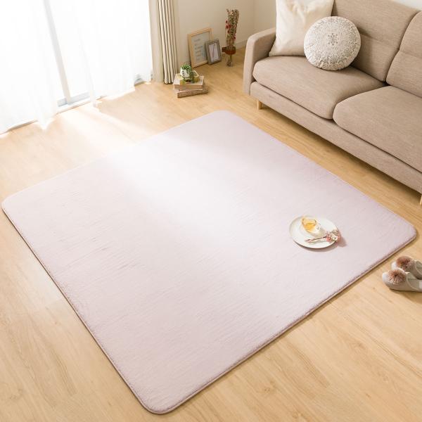 ふわふわで心地よいファーラグ(200X240 ローズ cST02) デコホーム ニトリ