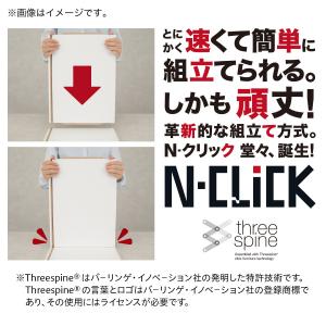 簡単組立て Nクリック ボックス 扉付き2段 ...の詳細画像3