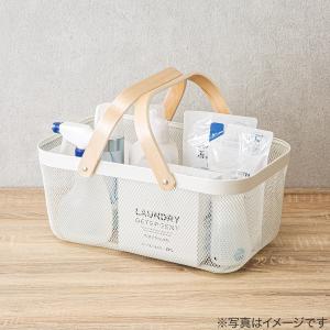 スチールメッシュバスケット EM(長方形 ホワイト) ニトリ