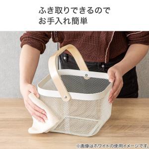 スチールメッシュバスケット EM(長方形 ホワ...の詳細画像4