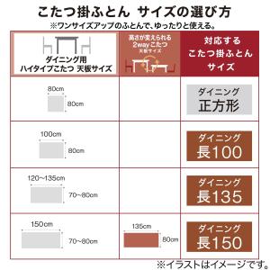 断熱こたつ掛ふとん 長方形(Nウォーム アイボ...の詳細画像2