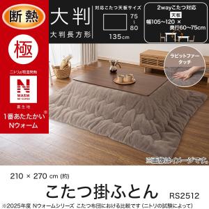 断熱こたつ掛ふとん 大判(NウォームWSP ブ...の詳細画像3