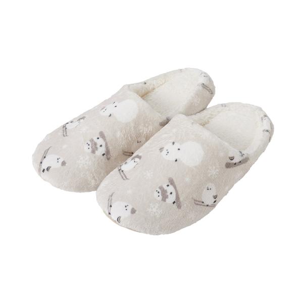 ルームシューズ(シマエナガ ngRSn2a モカ M) デコホーム ニトリ