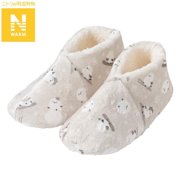 ルームブーツ(Nウォーム シマエナガ ngRBn1a M) デコホーム ニトリ