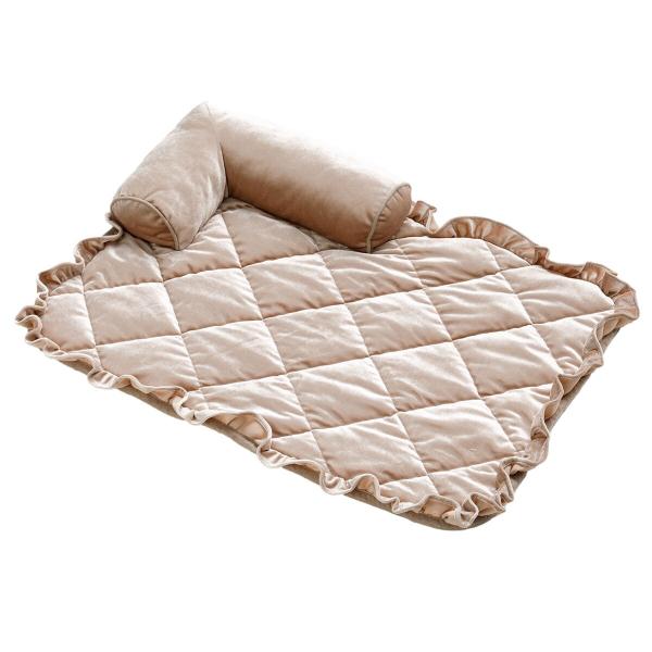 ペットごろ寝パッド(ベロア Mベージュ gSCz3a) ニトリ  デコホーム