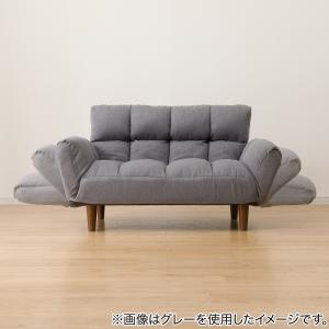 ポケットコイル 2WAYカジュアルソファ 布張...の詳細画像5