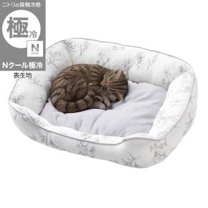 ペットベッド 角 Mサイズ(Nクール極冷 ラインアート M) デコホーム ニトリ