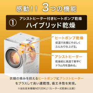 ドラム式洗濯機 12kg ヒートポンプ式 ドラム式洗濯乾燥機 (ND120HL1