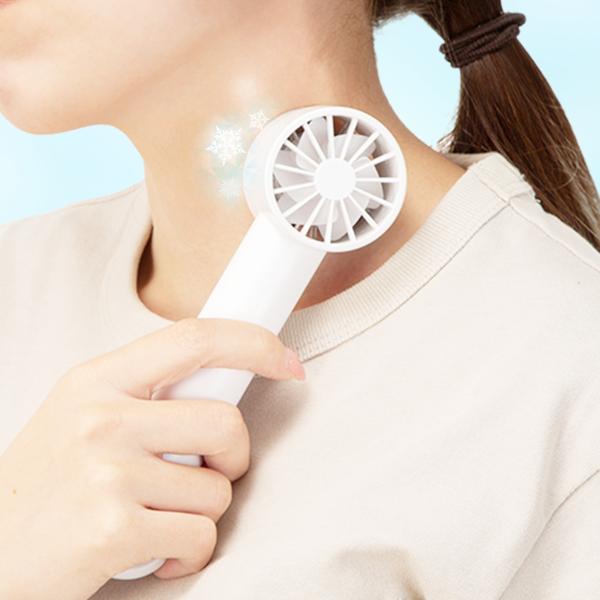 充電式首掛け冷却プレートハンディファン (MW04NG-WH) ニトリ